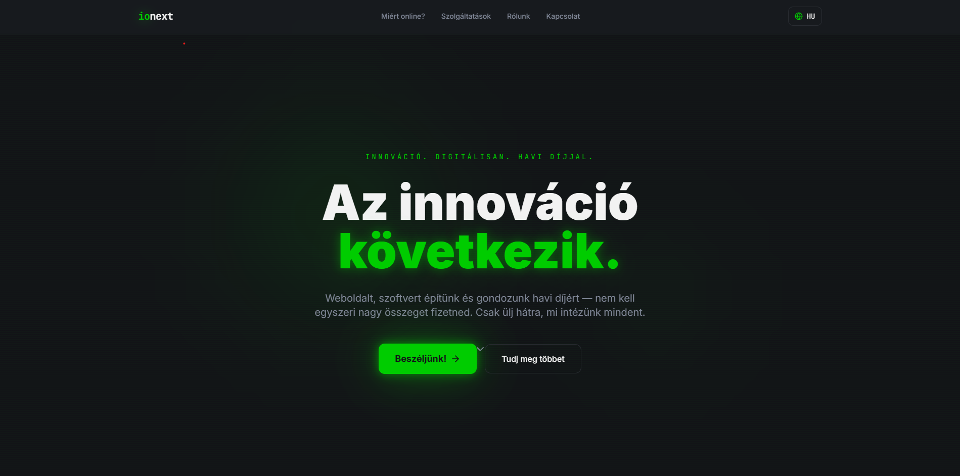 IOnext — Landing page